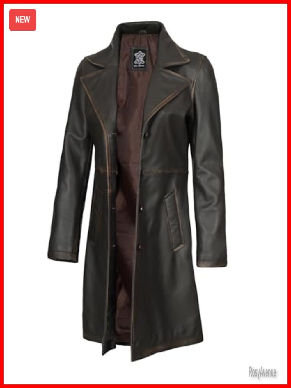 Lambskin Leather Long Jacket Women Trench Coat Button Pockets